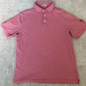 Men’s Peter Millar Crown Soft Polo w Kiawah Island Resort Logo-size M-red